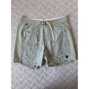 Roark Boardshorts Mens 32 Green Geometric Passage Swim Surf Quick Dry Outdoor